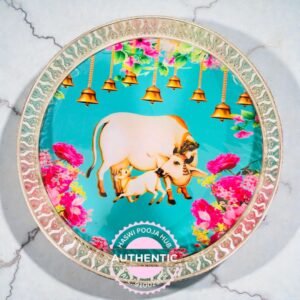 German Silver Coated Tray (Round 10 Inch)