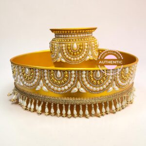 Haldi Jalleda Chembu (Pearl & Gold Combination)
