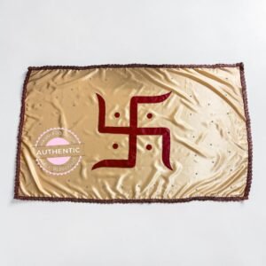 Hand Painted Swastik Addutera with Mirrors( Gold Colour Cloth)